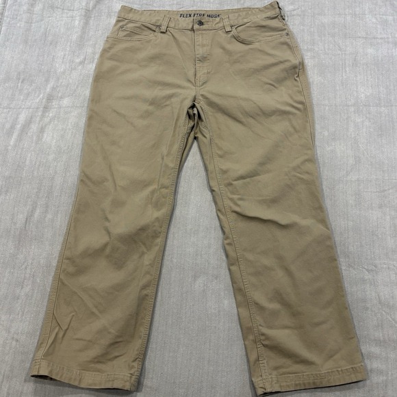 Duluth Pack Other - Duluth Trading Flex Fire Hose Pants Men 36x29 Beige Khaki Chino Workwear Stretch